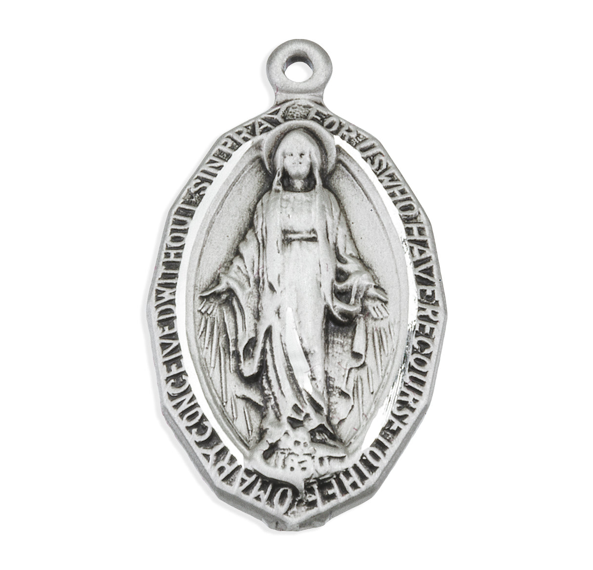 Sterling Silver Oval Miraculous Medal