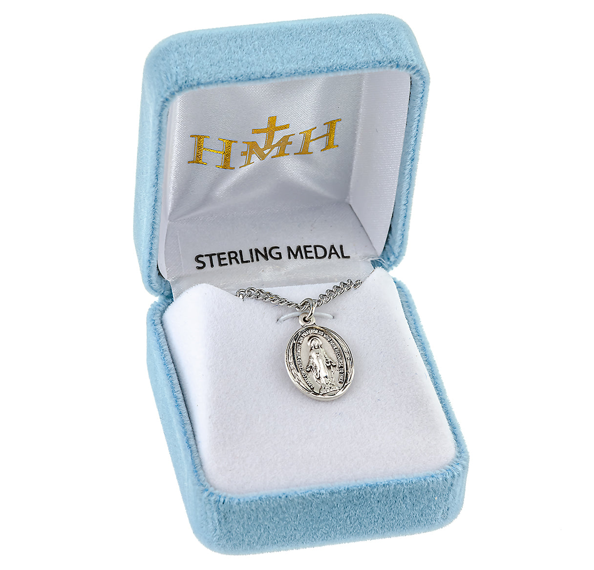 Sterling Silver Oval Miraculous Medal