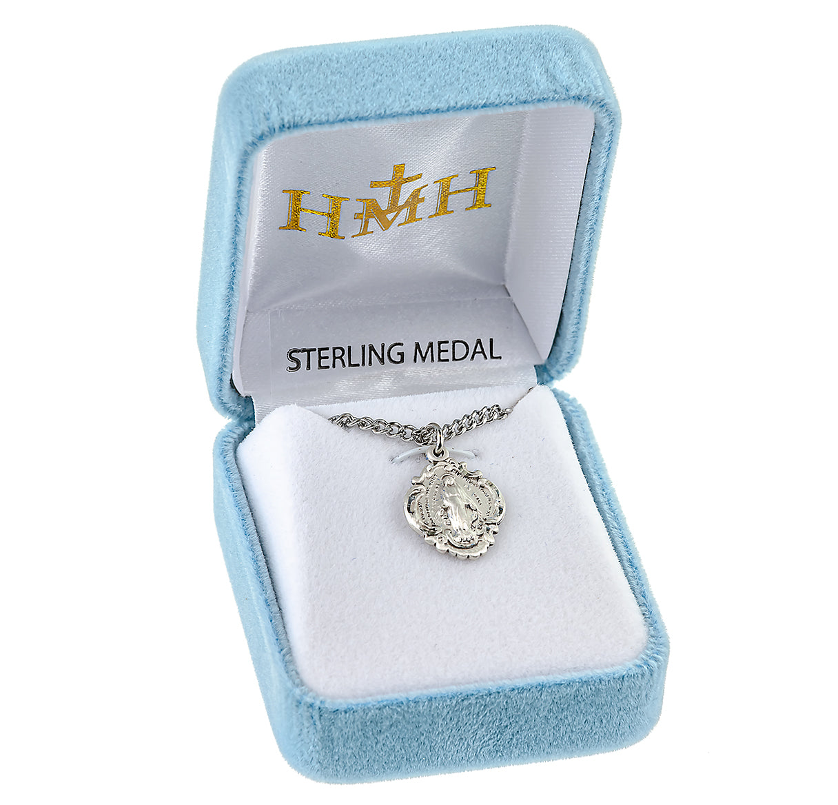 Sterling Silver Fancy Baroque Style Miraculous Medal