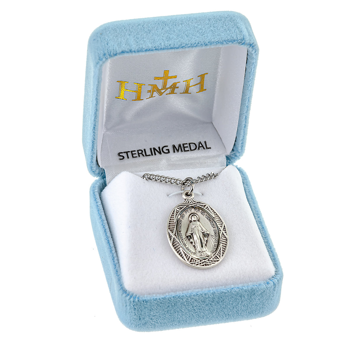 Sterling Silver Oval Miraculous Medal