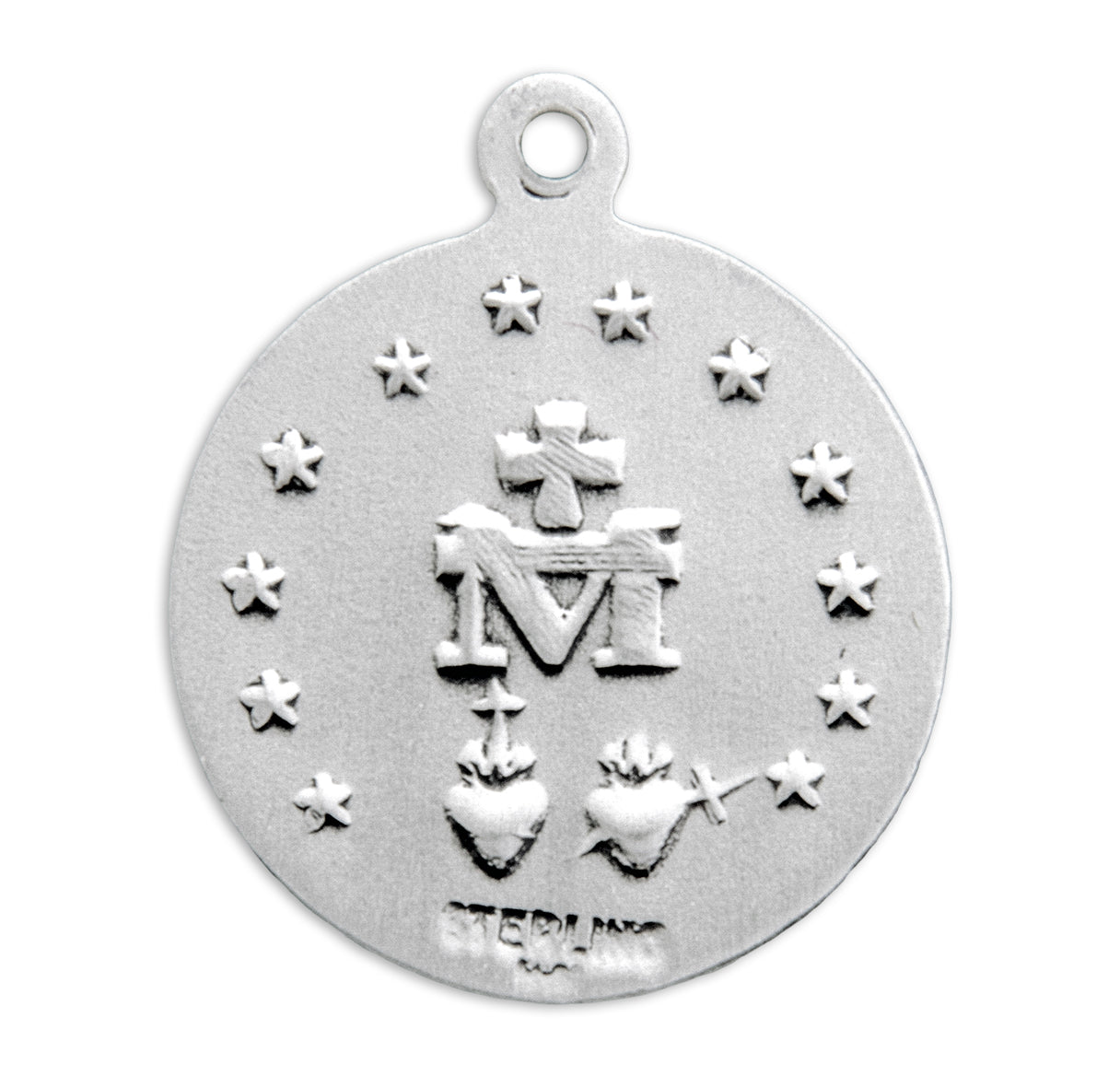 Sterling Silver Round Miraculous Medal