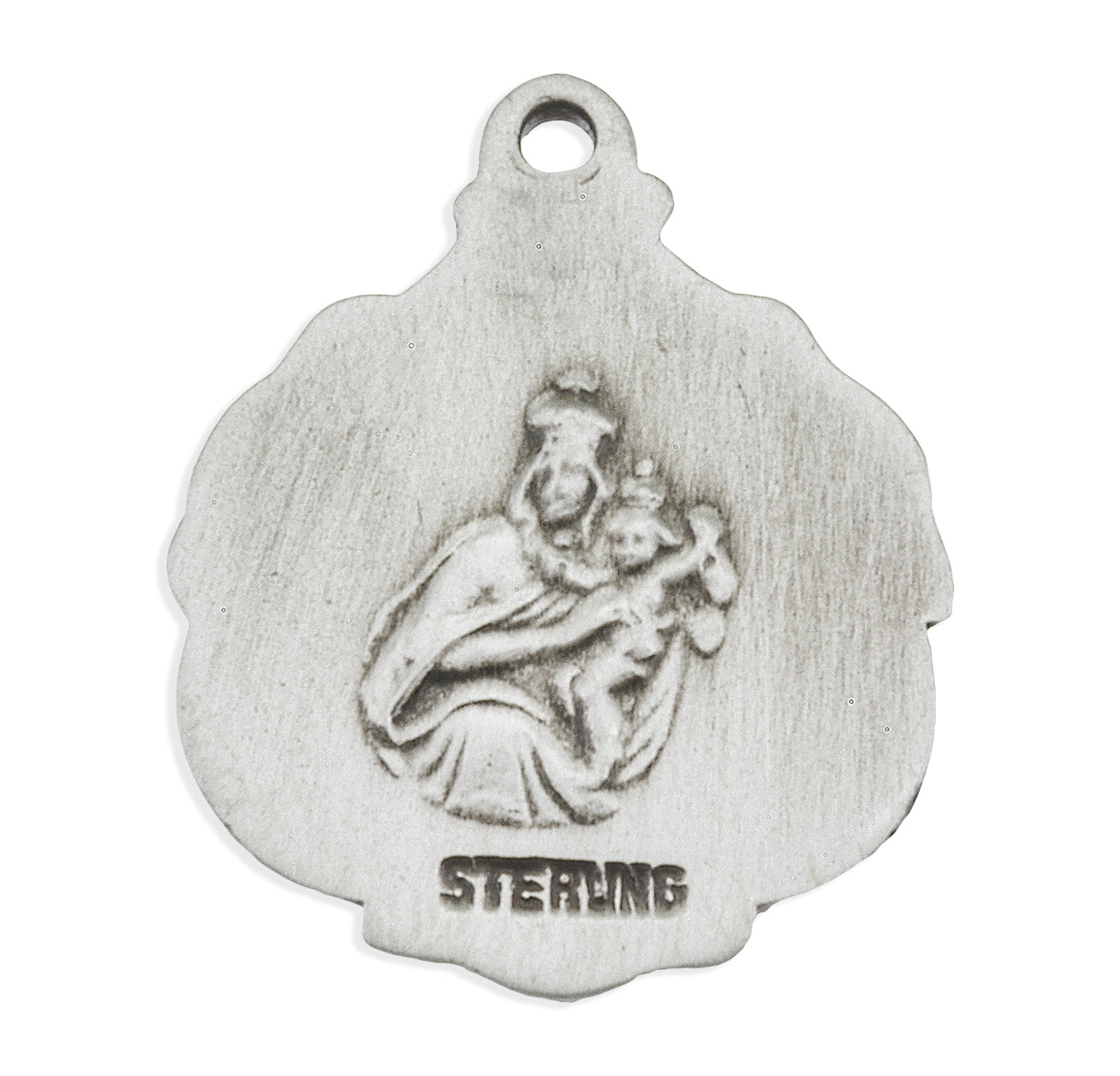 Sacred Heart of Jesus Sterling Silver Scapular Medal