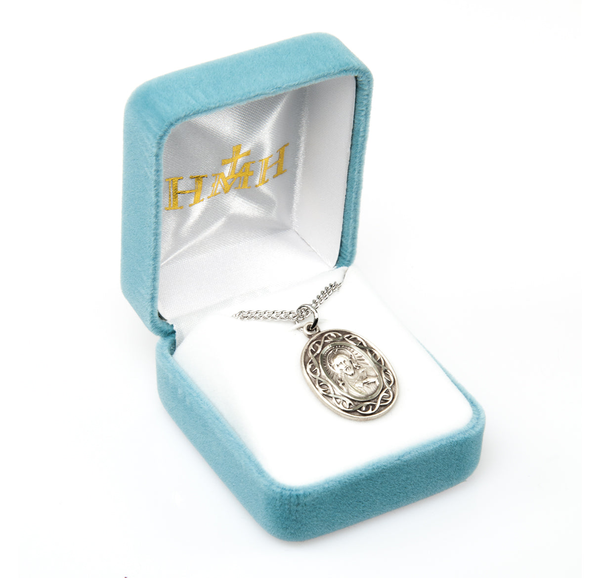 "Crown of Thorns" Sterling Silver Scapular Medal