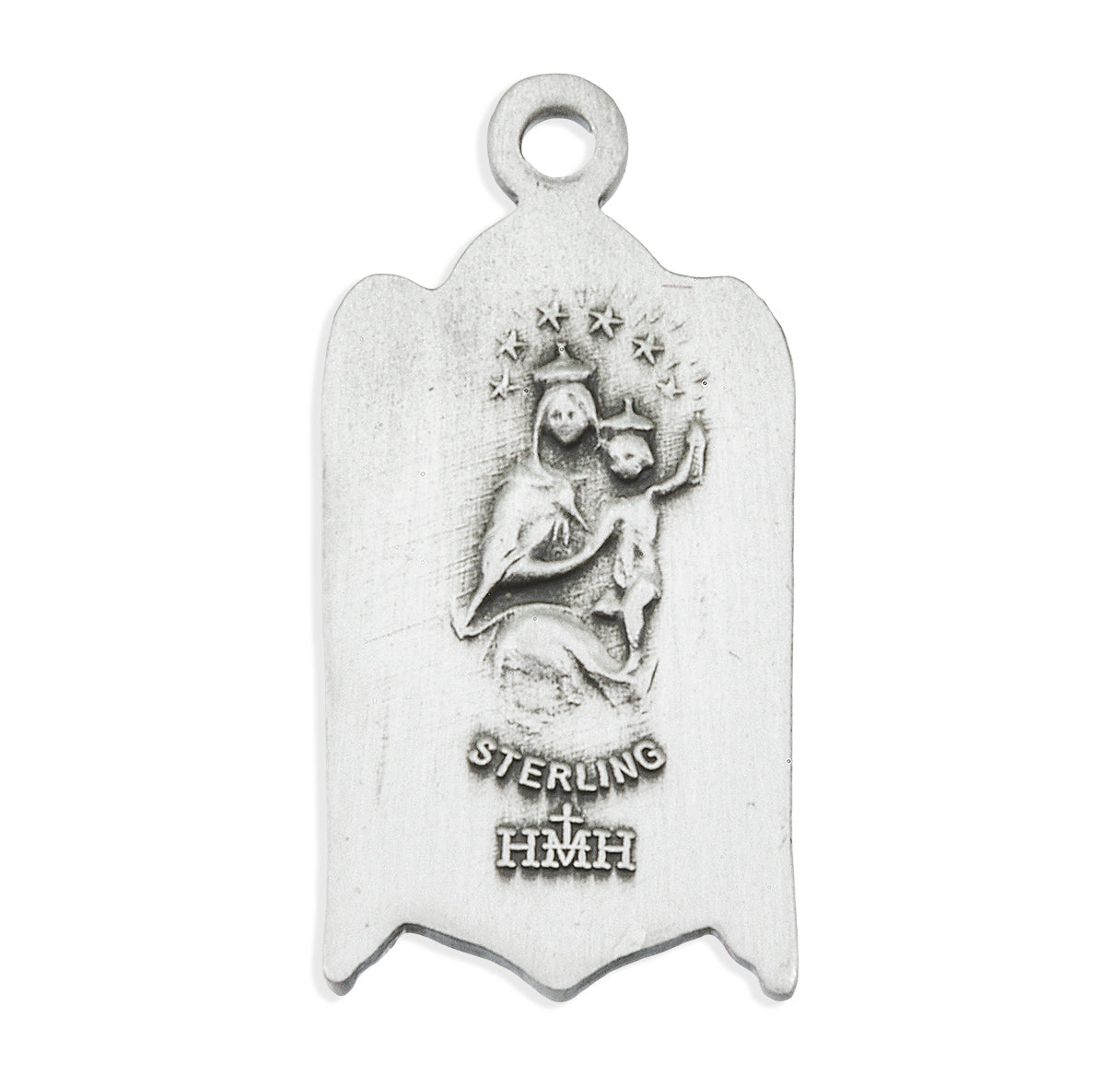 Sterling Scapular Heart of Jesus Medal
