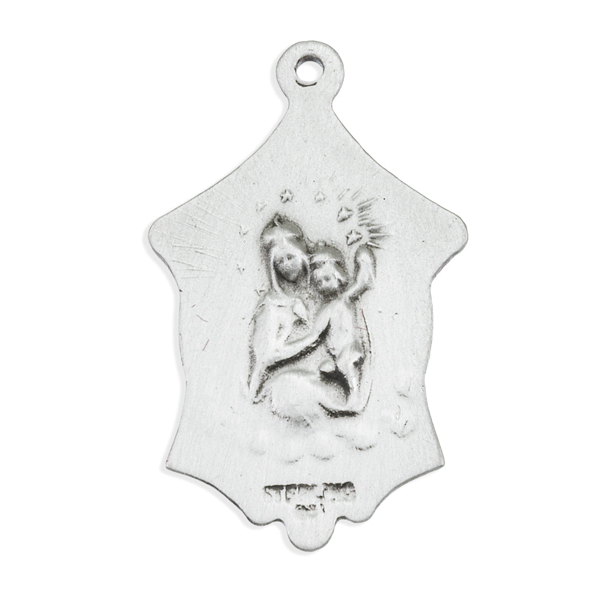 Sacred Heart of Jesus Sterling Silver Scapular Medal