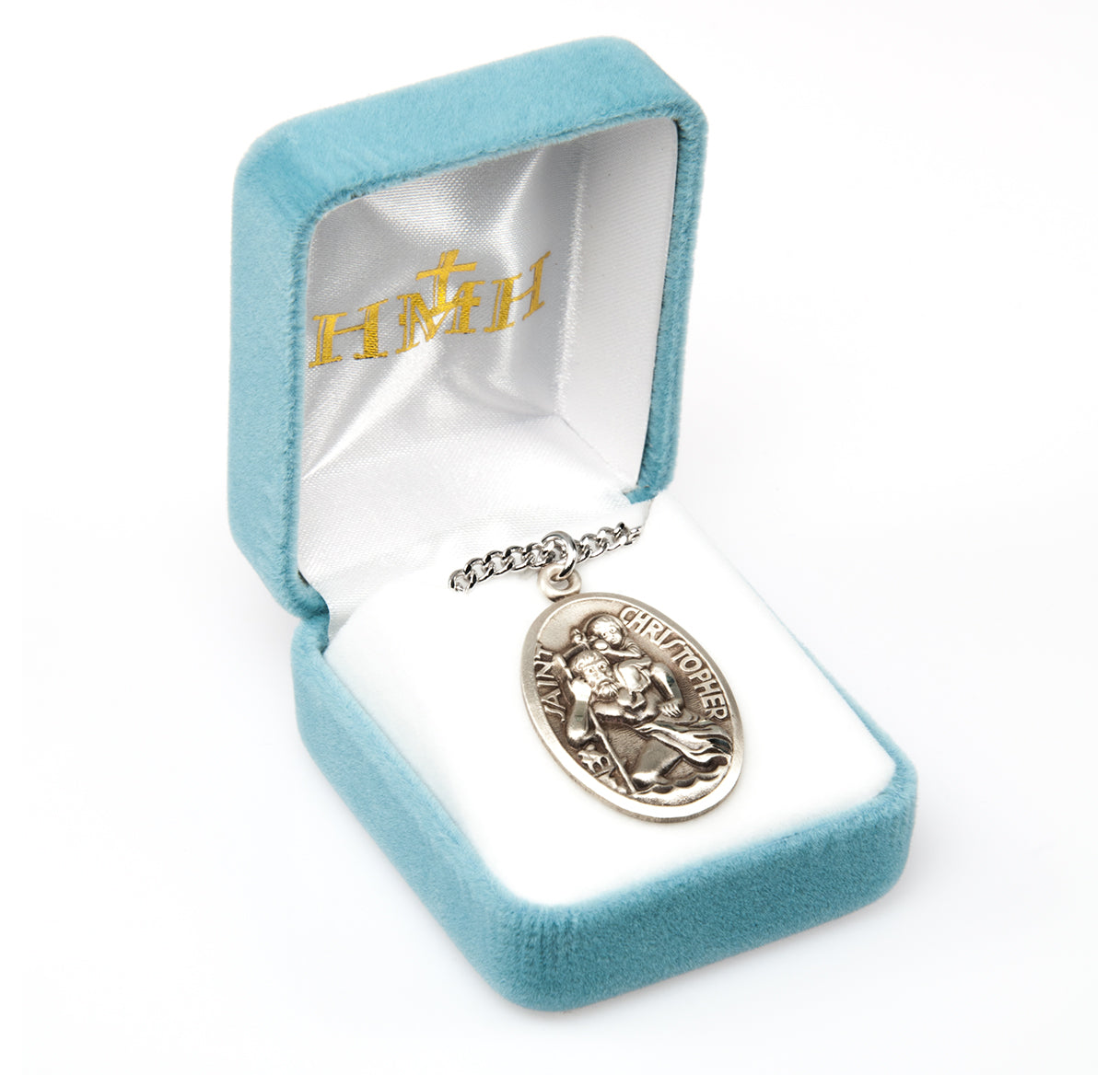 Saint Christopher Oval Sterling Silver Medal