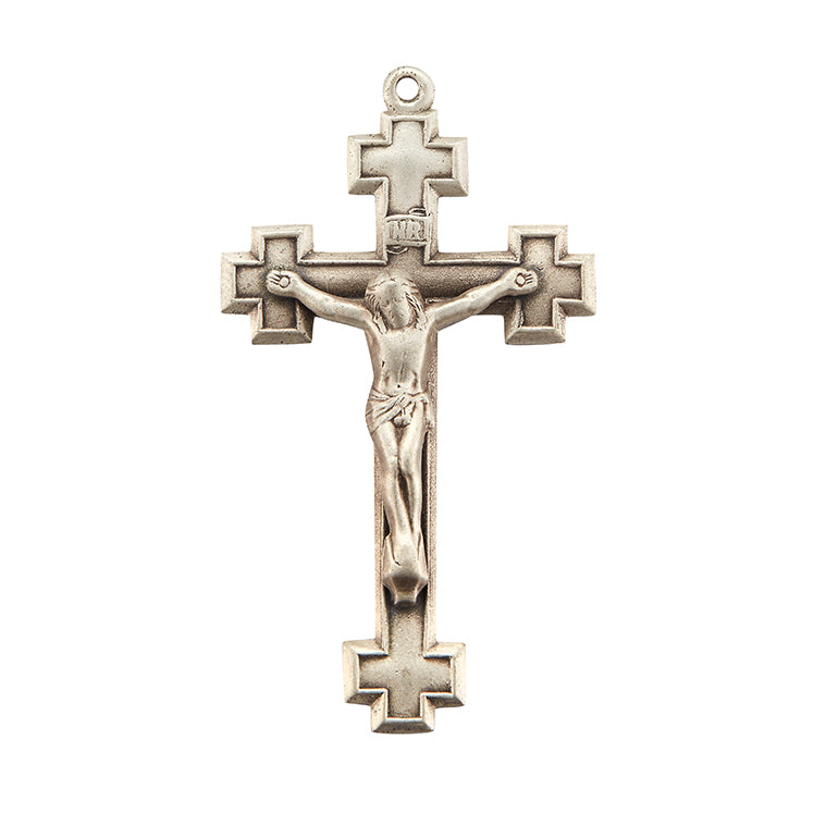 Sterling Silver Cross Tipped Crucifix-24" Ch-Bxd