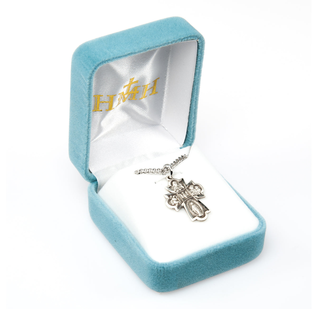 Sterling Silver 4-Way Medal-24" Ch-Bxd