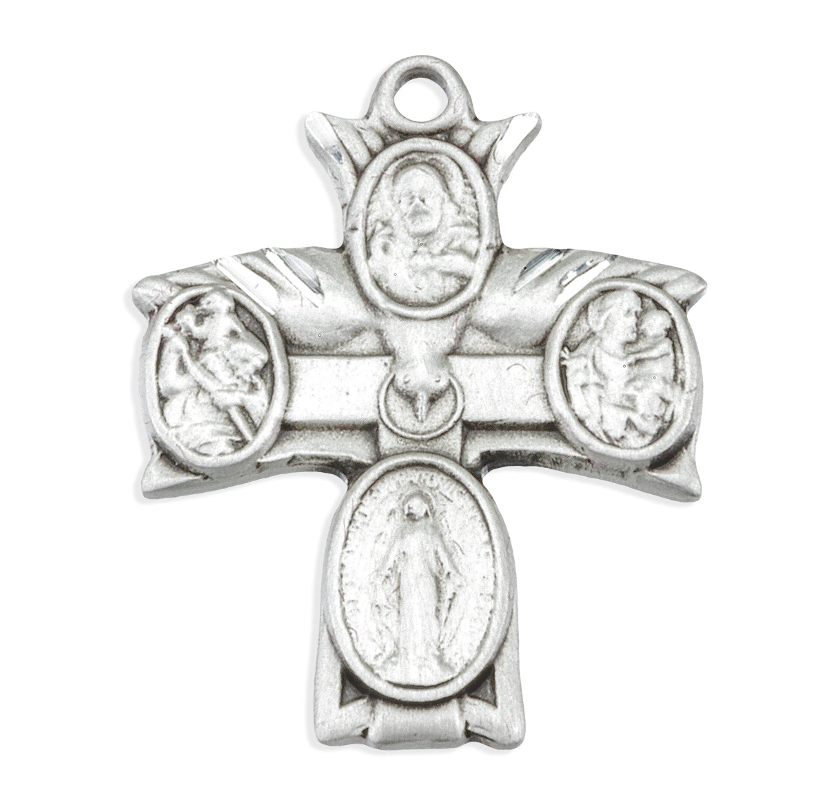 Sterling Silver Holy Spirit 4-Way 30" Ch-Bxd