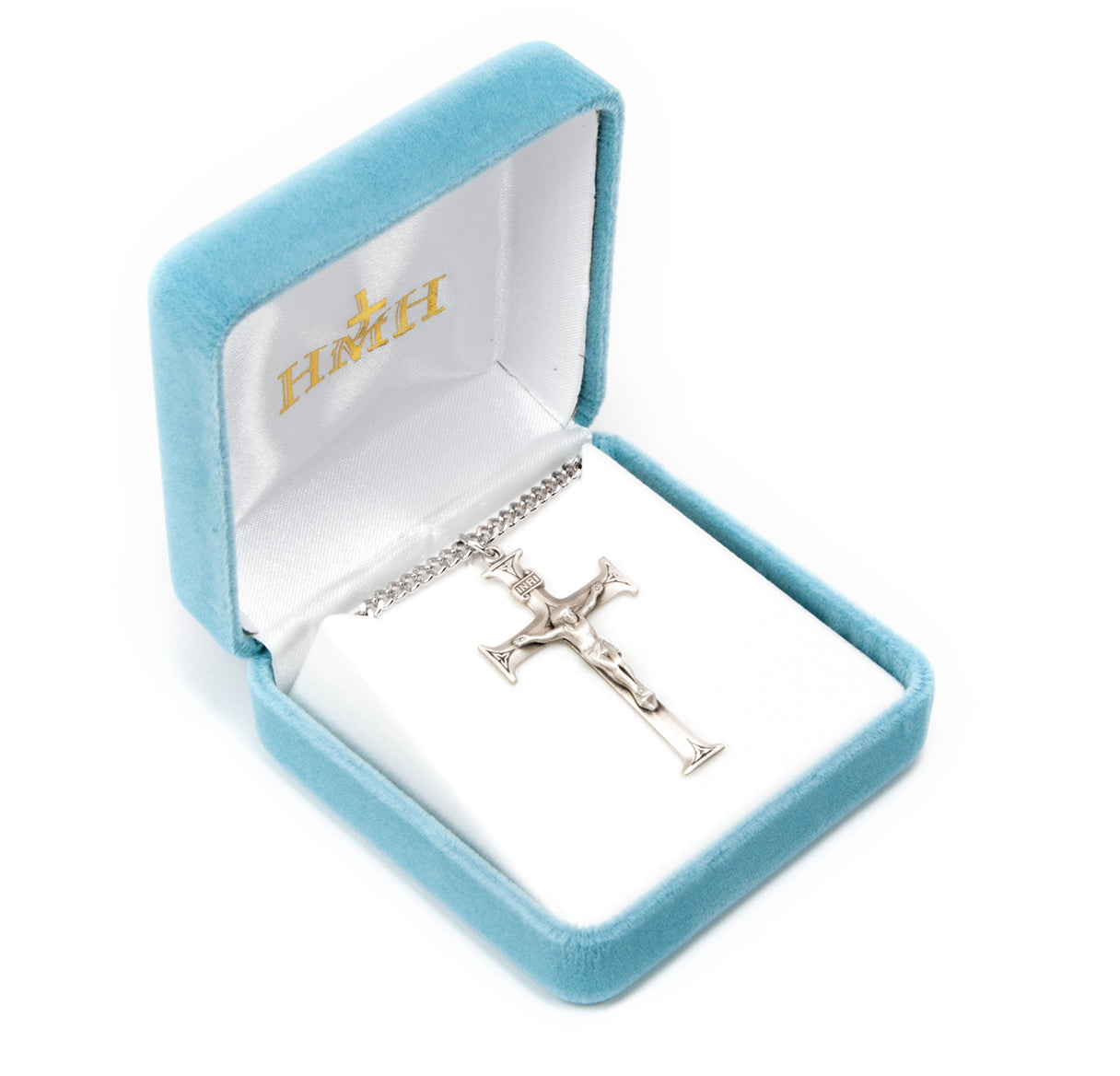 Sterling Silver Crucifix W/ Flared Engraved Tips-24" Ch-Bxd