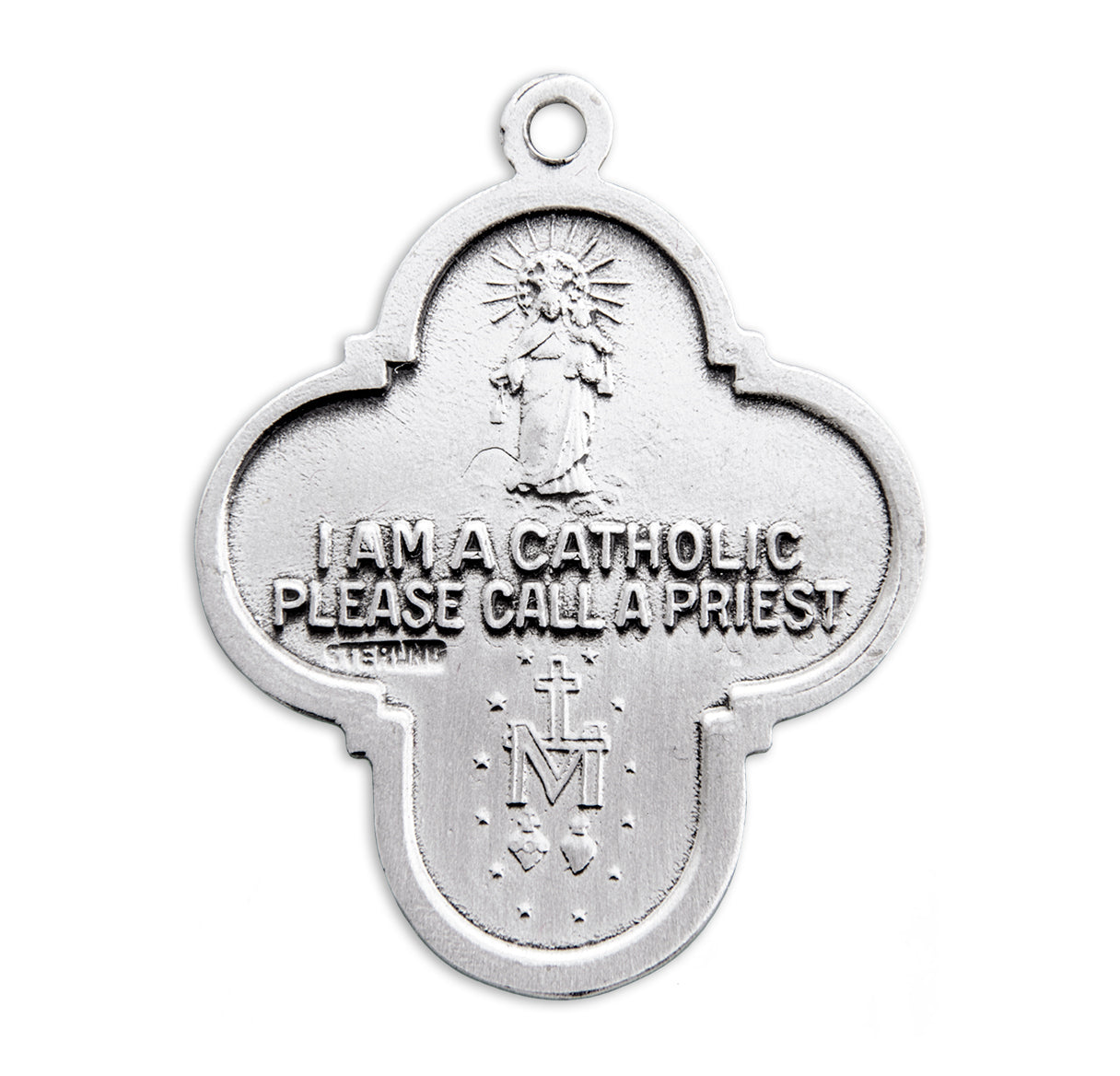 Land-Sea-Air Epoxy Sterling Silver 4-Way Medal
