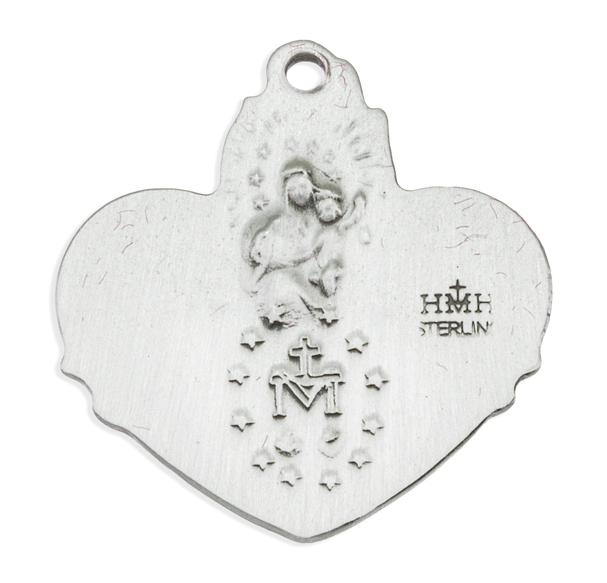 Sterling Silver Heart Shape 4-Way Medal