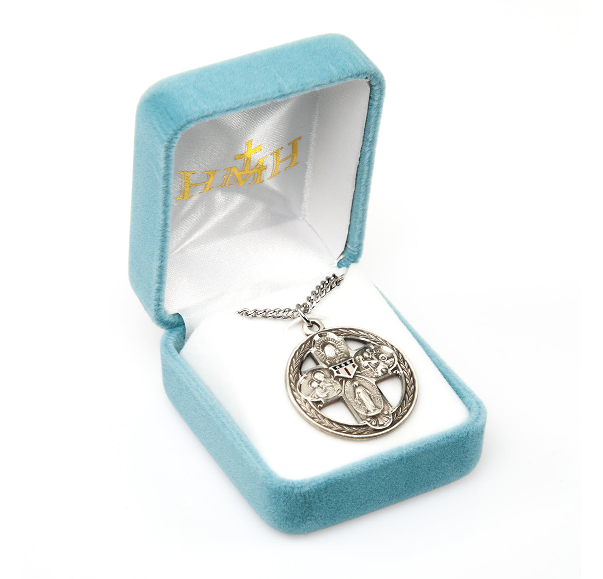 Sterling Silver Epoxy Military 4-Way