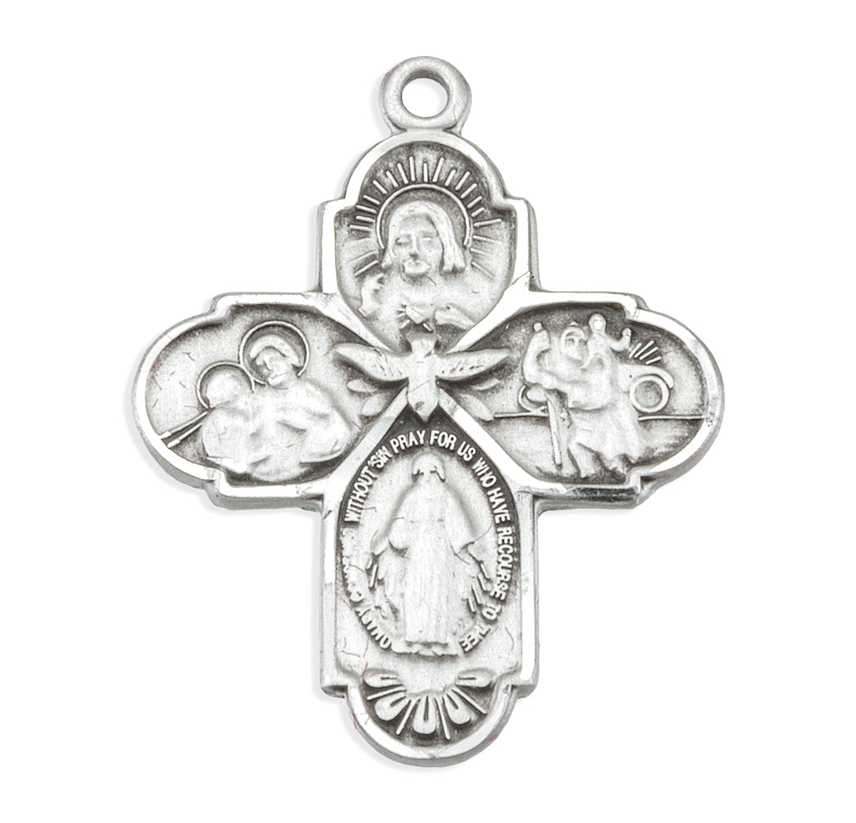 Sterling Silver 4-Way Medal