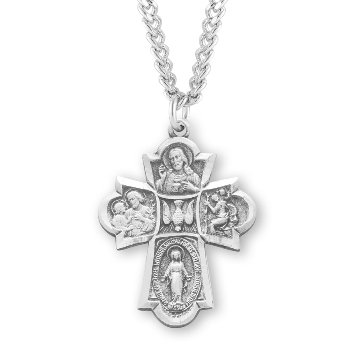Sterling Silver Med 4-Way 16" Ch-Bxd