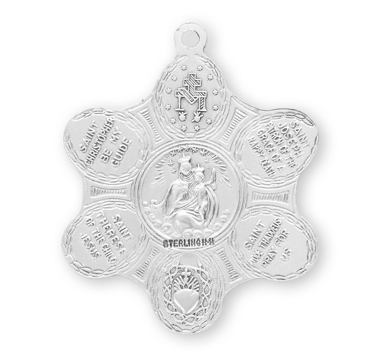 Sterling Silver Seven-Way Medal