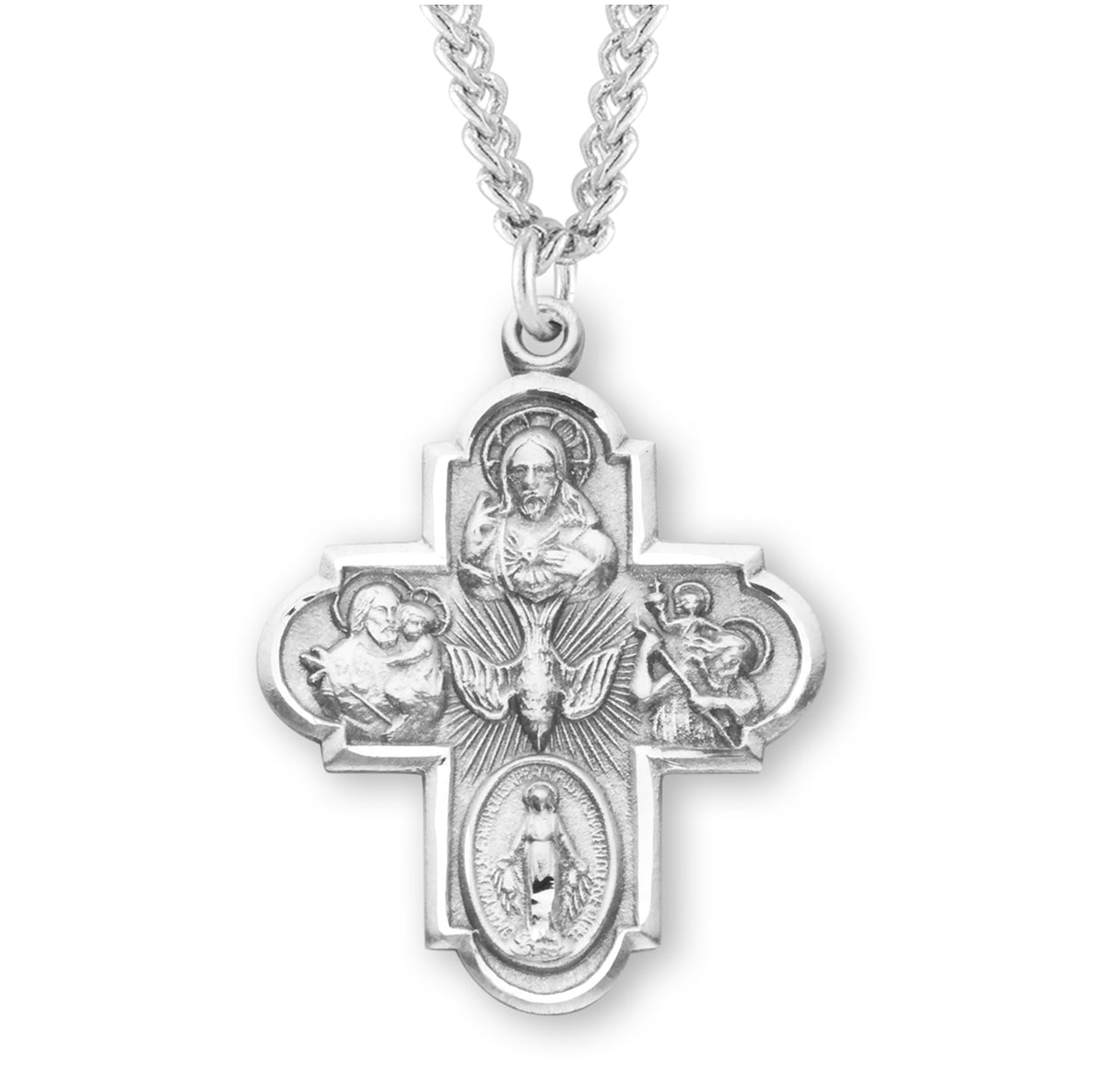Sterling Silver Lrg 4-Way 27" Ch-Bxd