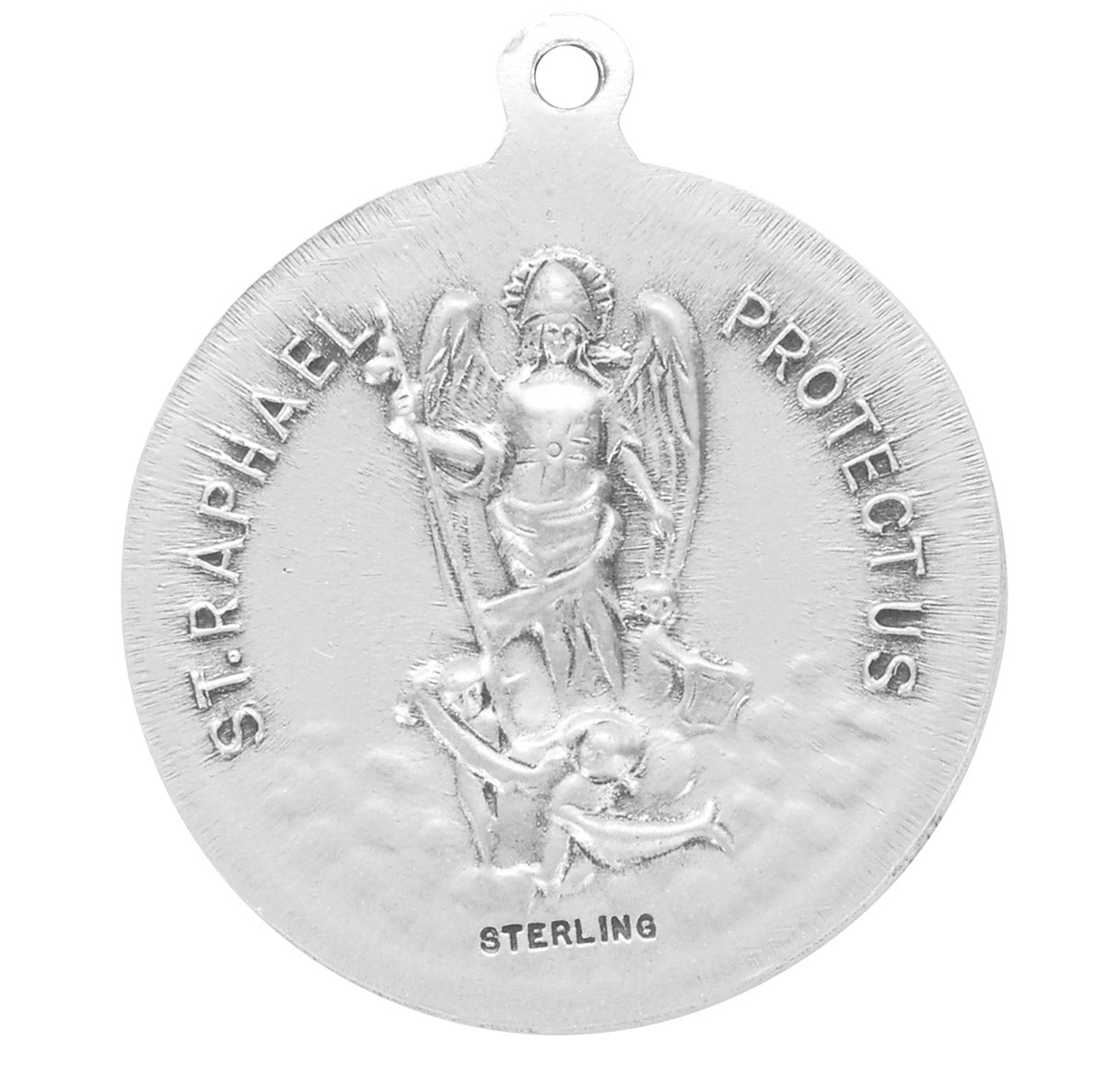Saint Christopher Round Sterling Silver Medal