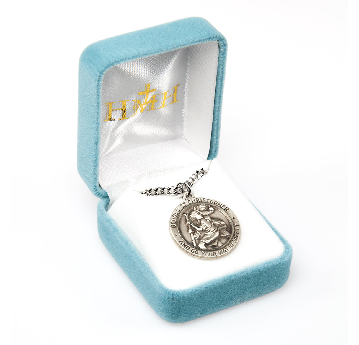 Saint Christopher Round Sterling Silver Medal