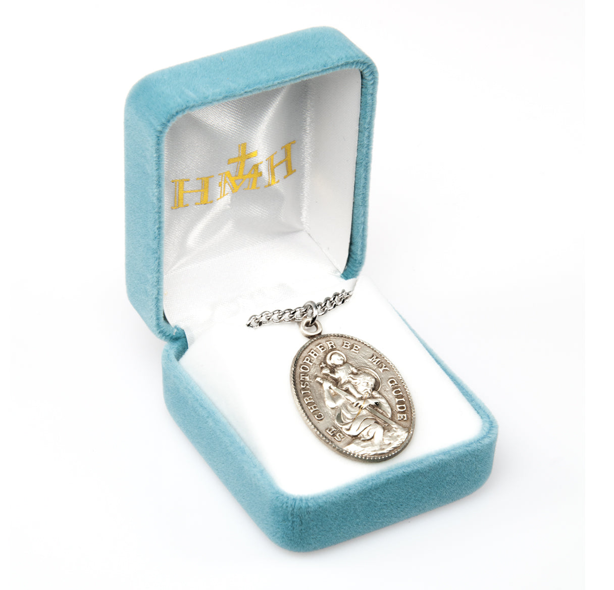 Saint Christopher Oval Sterling Silver Medal