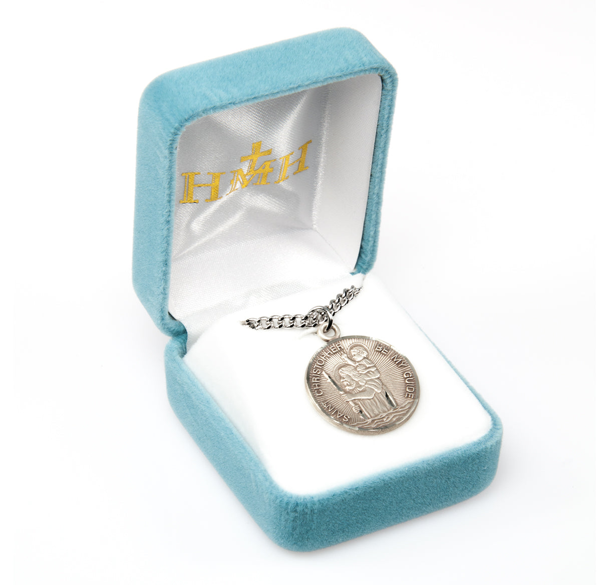 Saint Christopher Round Sterling Silver Medal