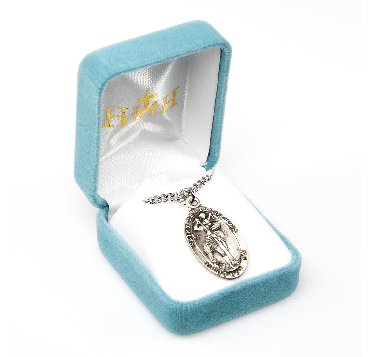 Saint Christopher Oval Sterling Silver Medal