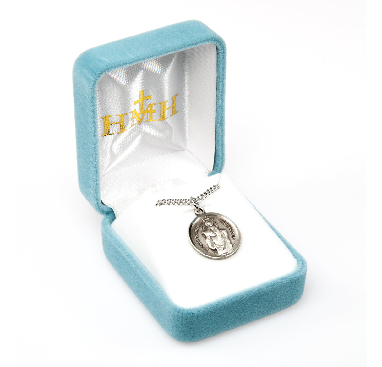 Saint Christopher Round Sterling Silver Medal