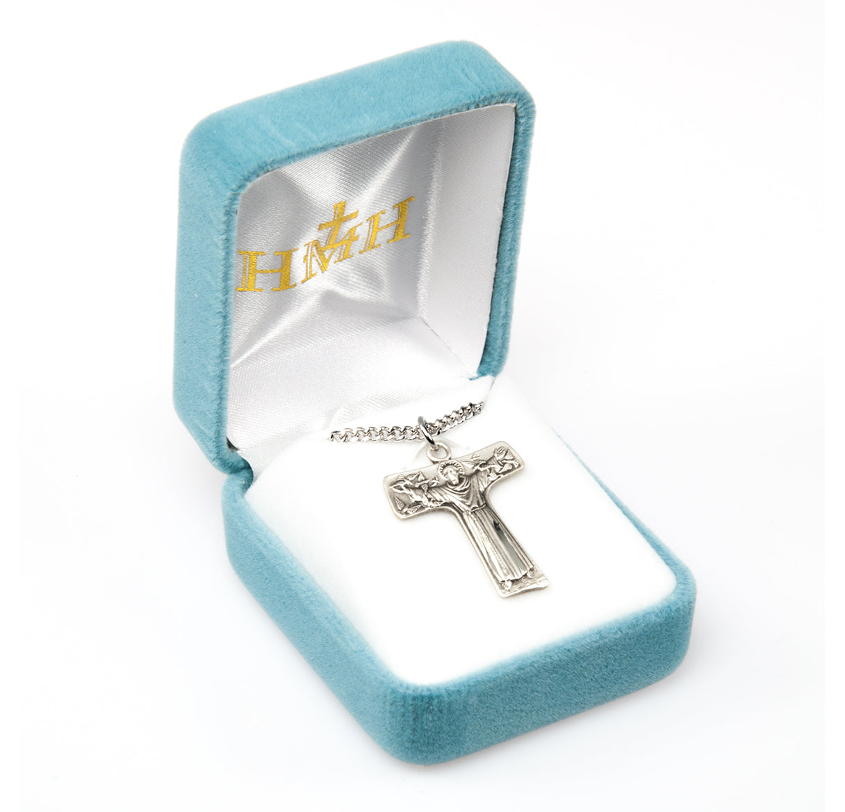 Saint Francis of Assisi "Tau" Sterling Silver Cross Medal
