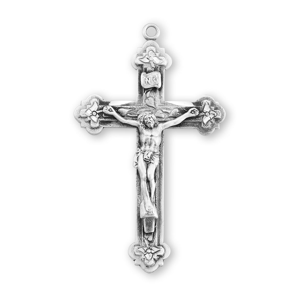 Sterling Silver Med Rosary Cfx 24" Ch-Bxd