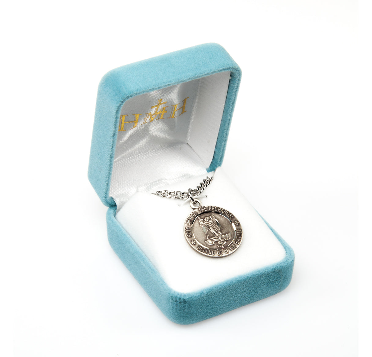 Saint Michael Round Sterling Silver Medal