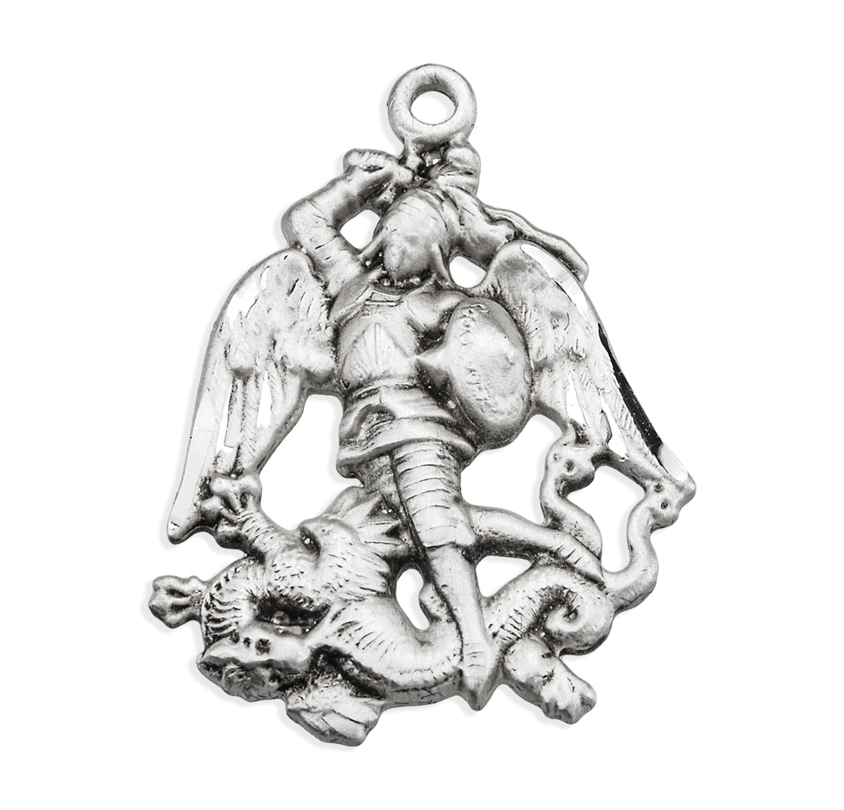 Sterling Silver St. Michael Medal 18" Ch-Bxd