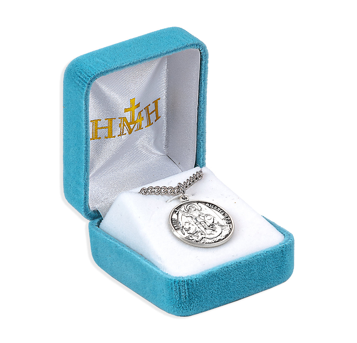 Saint Michael Round Sterling Silver Medal