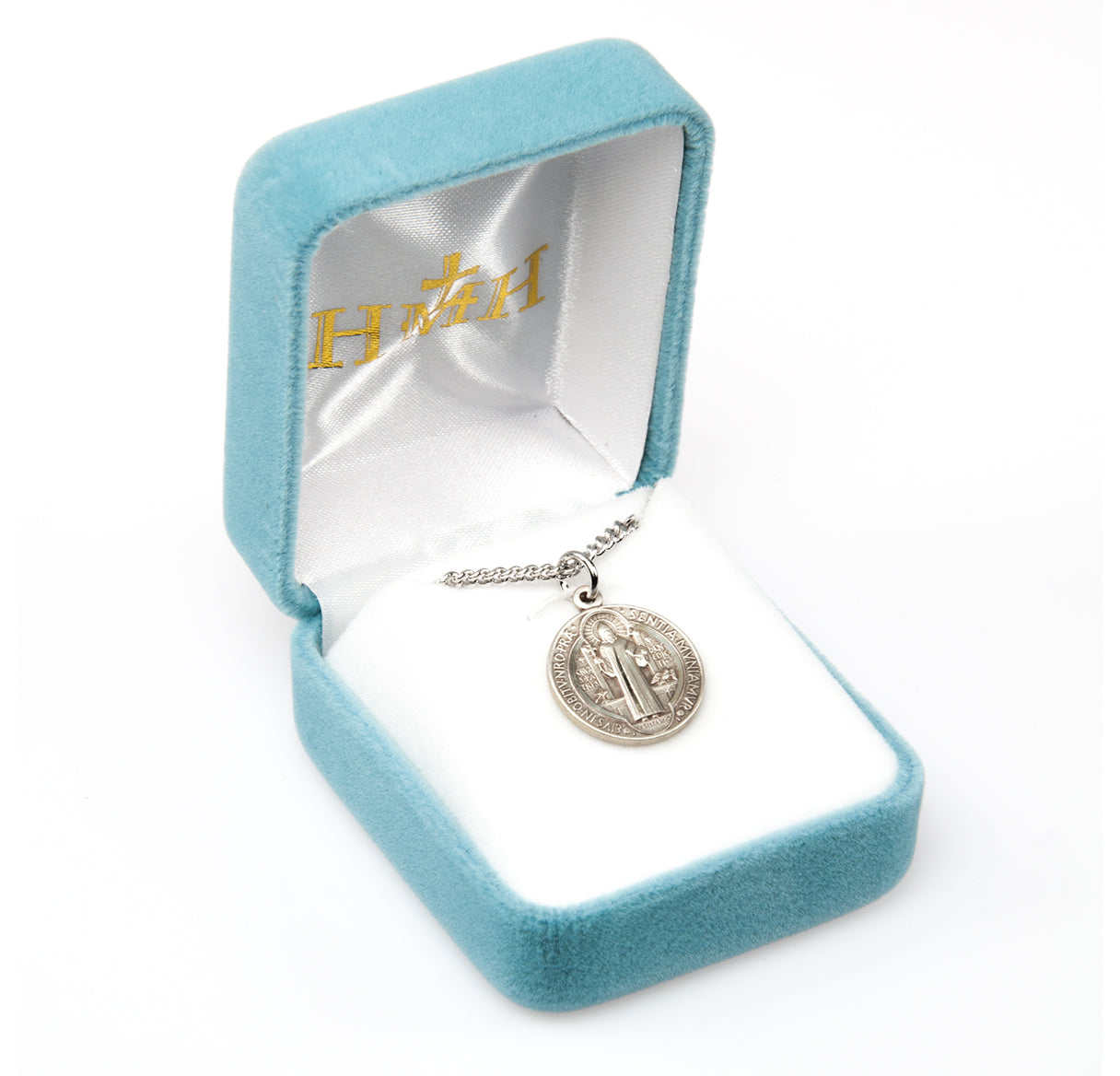 Saint Benedict Round Sterling Silver Medal
