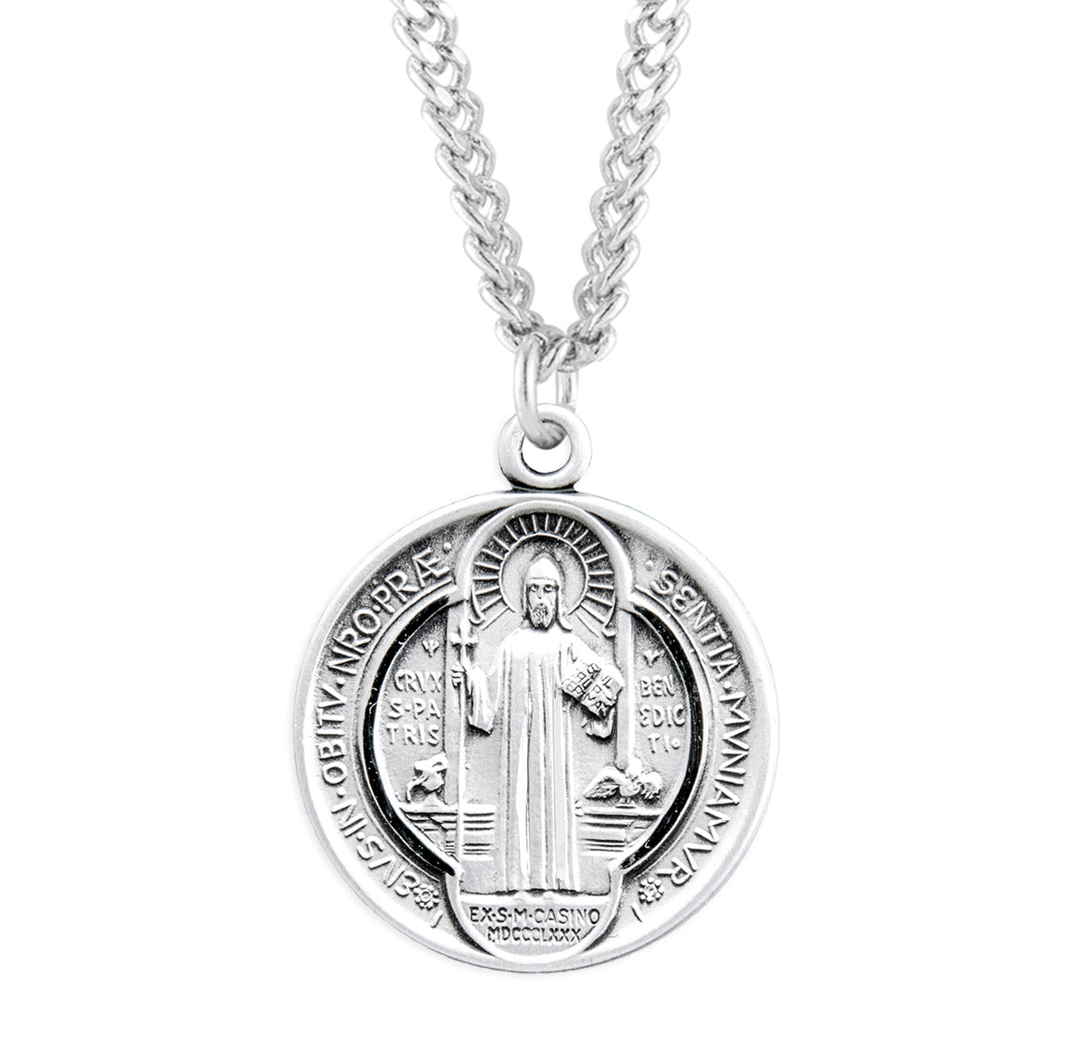 Saint Benedict Round Jubilee Sterling Silver Medal — HMH Religious