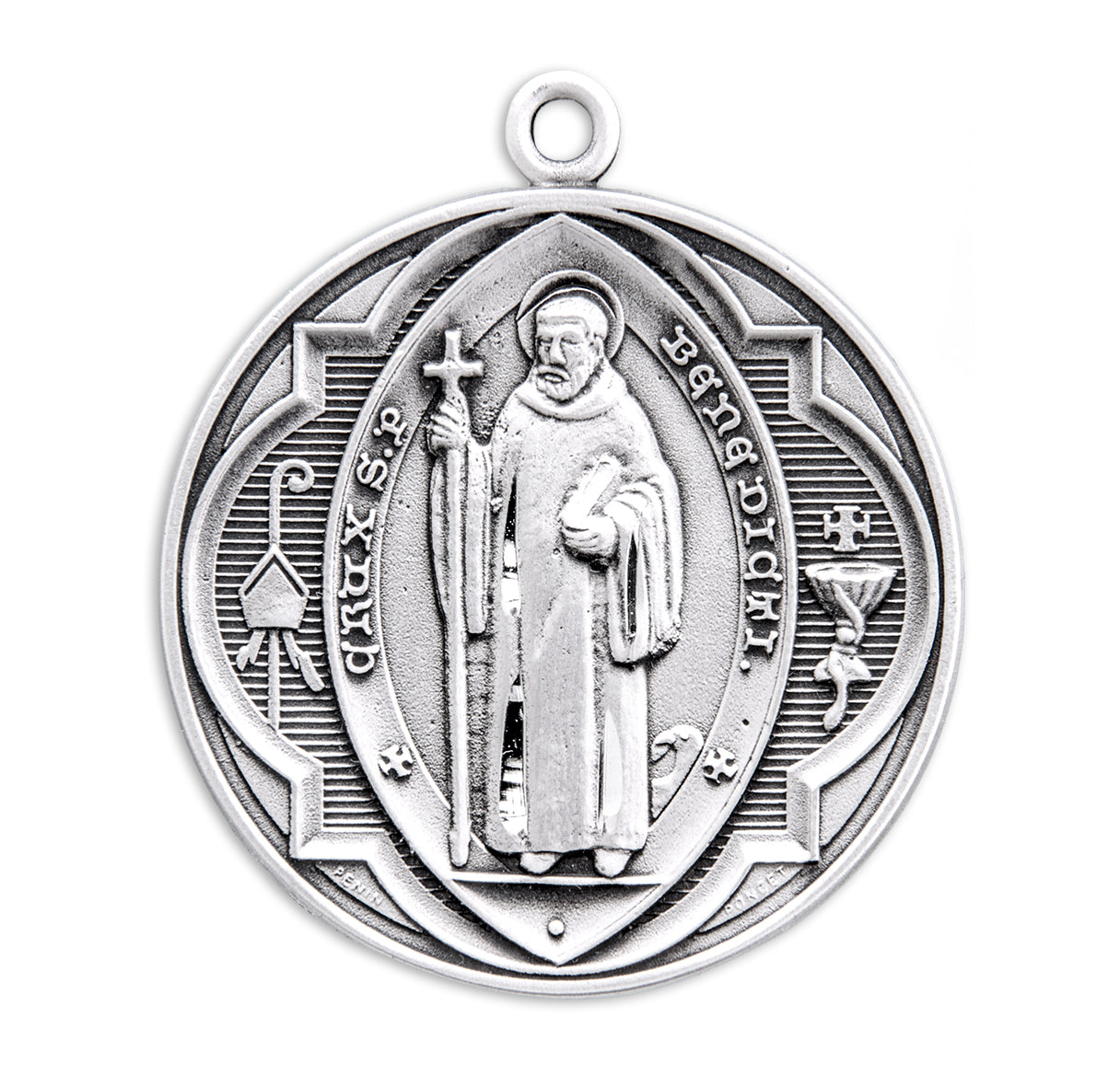 Saint Benedict Round Jubilee Sterling Silver Medal