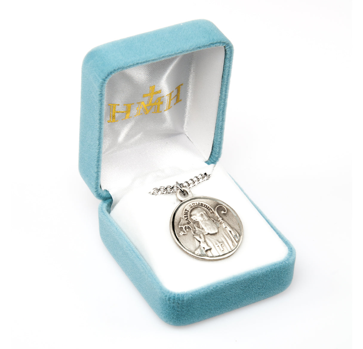 Saint Benedict Round Sterling Silver Medal