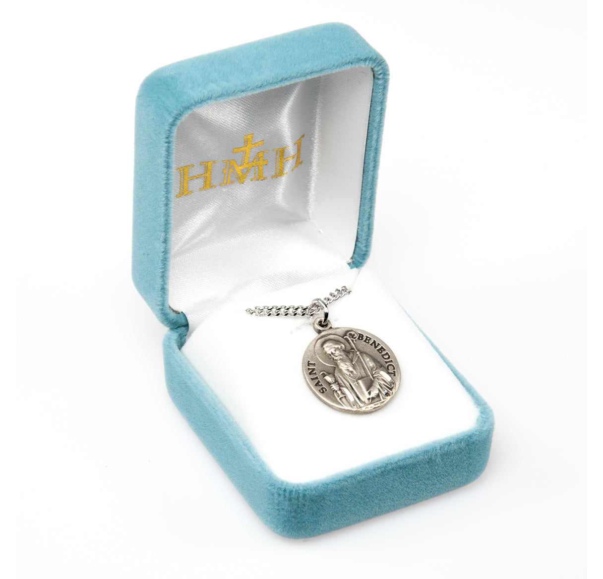 Saint Benedict Round Sterling Silver Medal