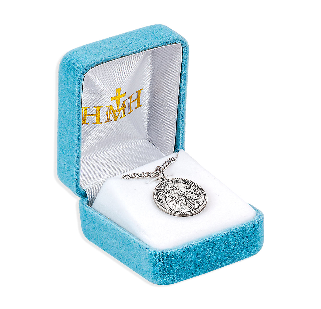 Saint Benedict Round Sterling Silver Medal