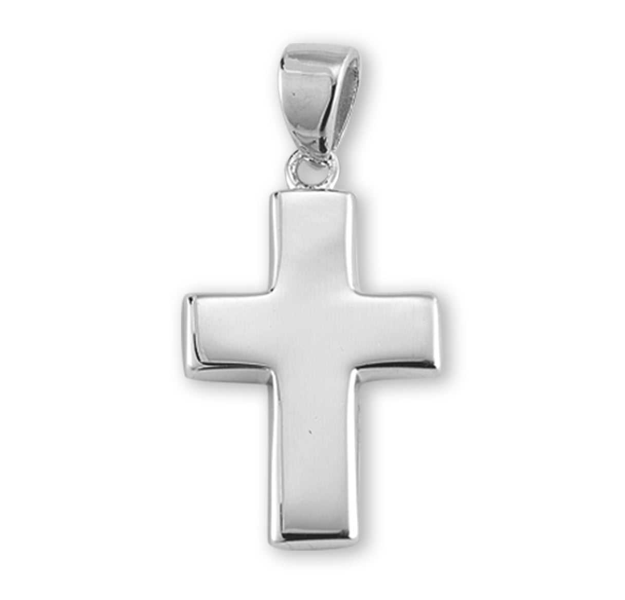 Sterling Silver Small Plain Cross 20" Ch-Bxd
