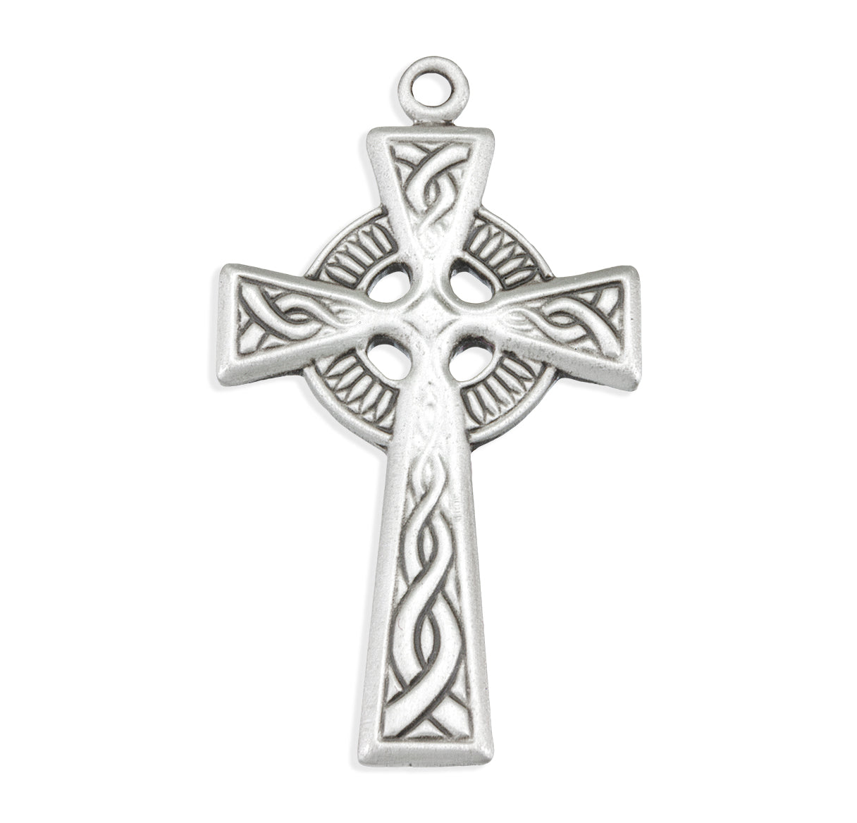 Sterling Silver Medium Celtic Cross w/24" Ch-Bxd