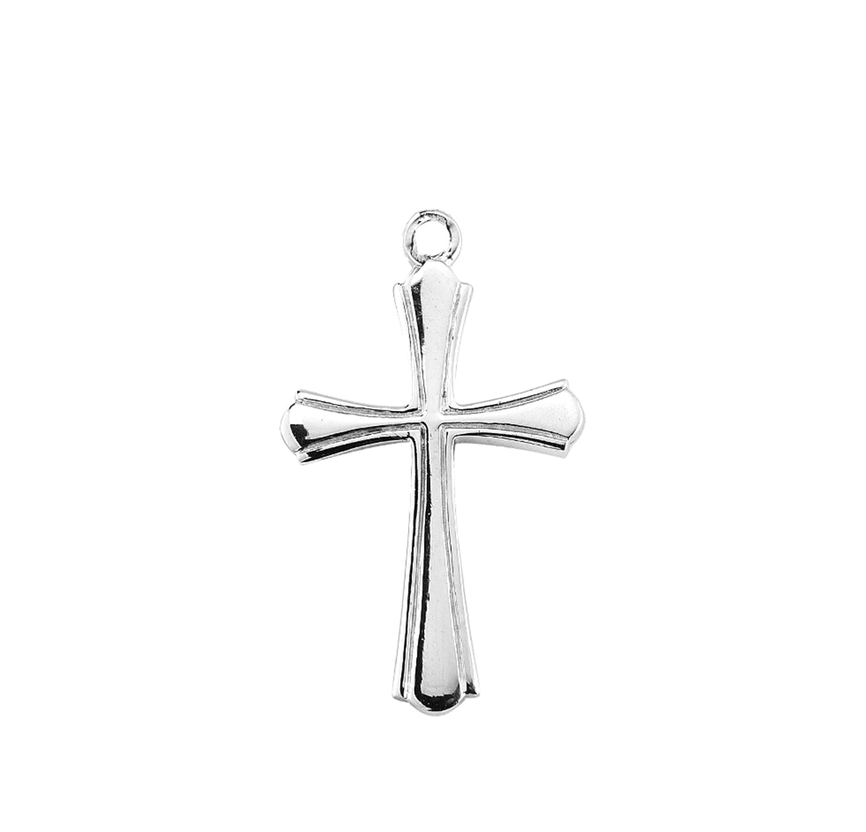 Sterling Silver High Polish Cross 20" Ch-Bxd