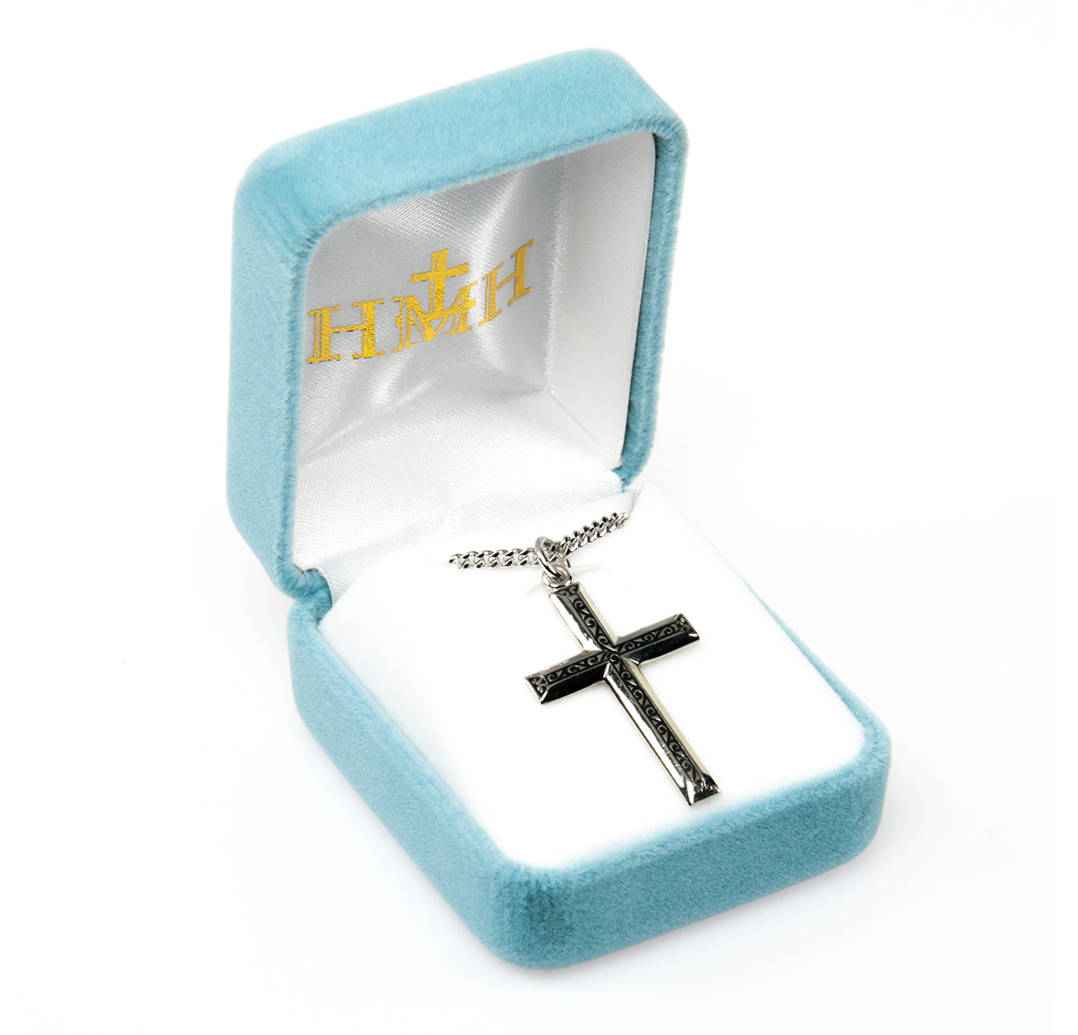 Sterling Silver Black Epoxy Cross