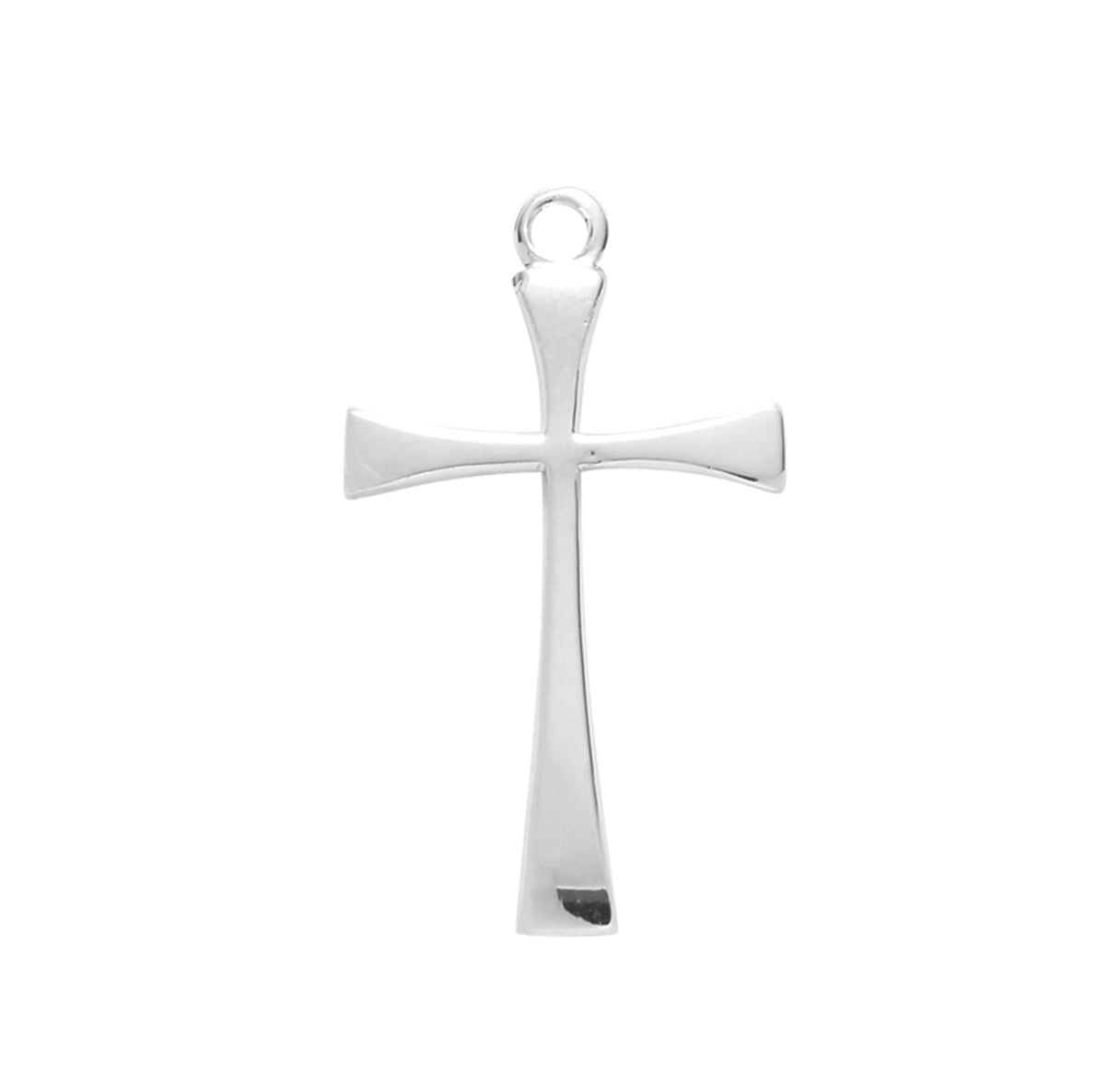 Sterling Silver Small Cross w/Tapered Ends 16" Ch-Bxd