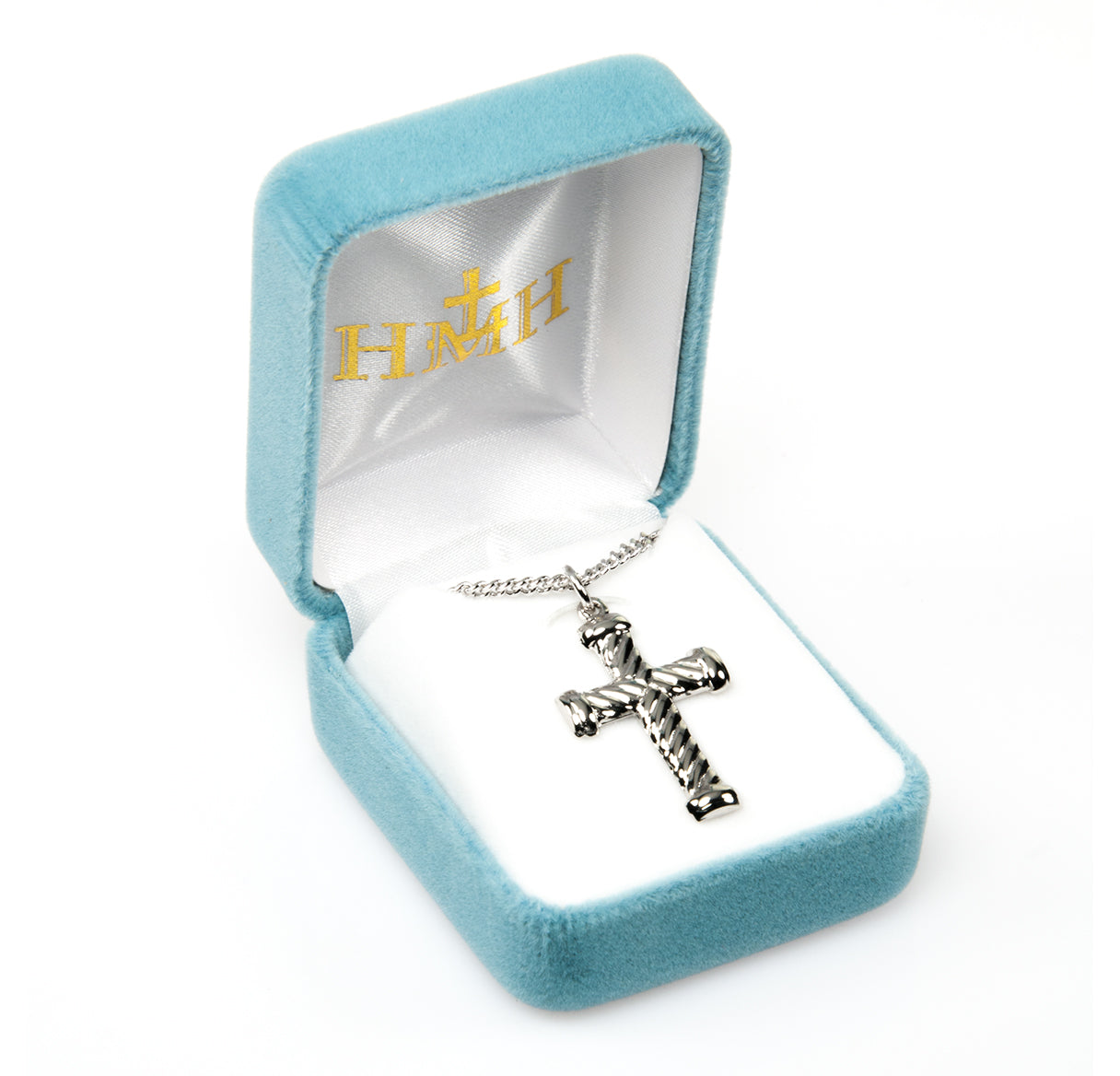 Twist Design Sterling Silver Cross