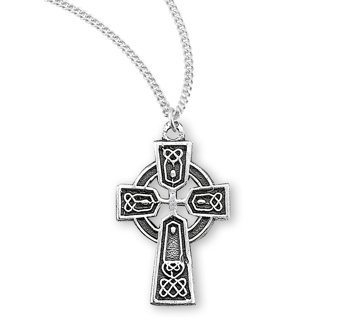 Sterling Silver Tiny Celtic Cross 20" Ch-Bxd