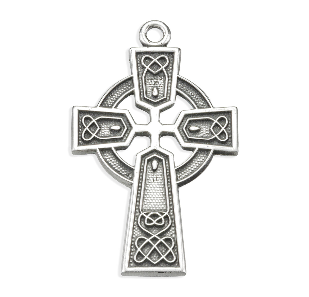 Sterling Silver Large Celtic Cross 20" Ch-Bxd