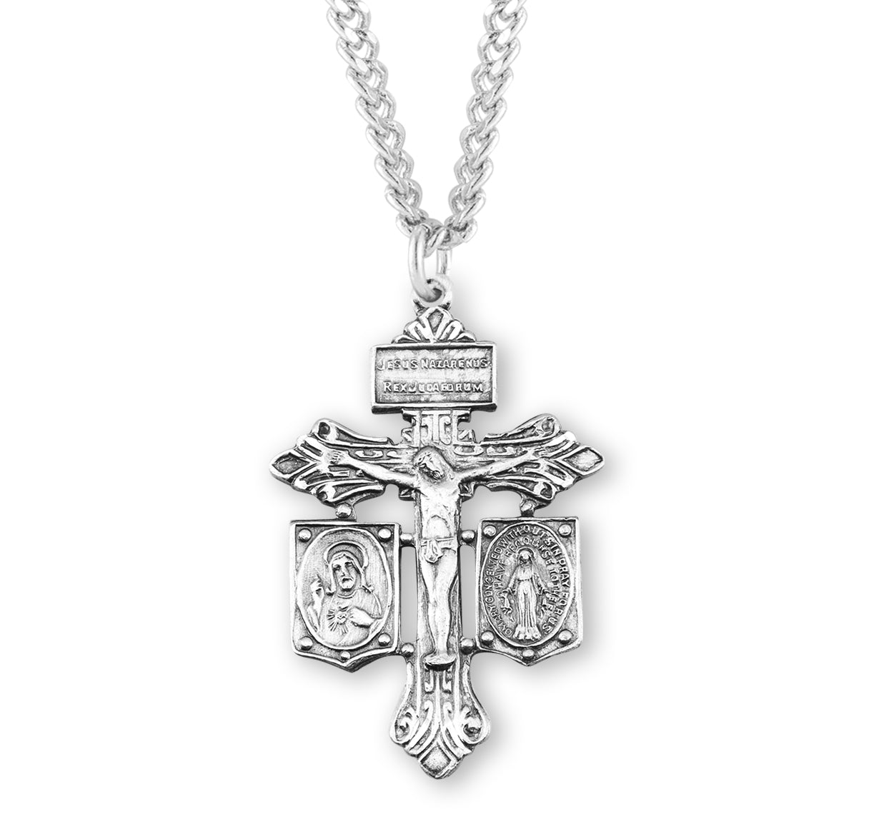 Sterling Silver Pardon Pierced Miraculous & Scap-Cfx 20" Ch-Bxd