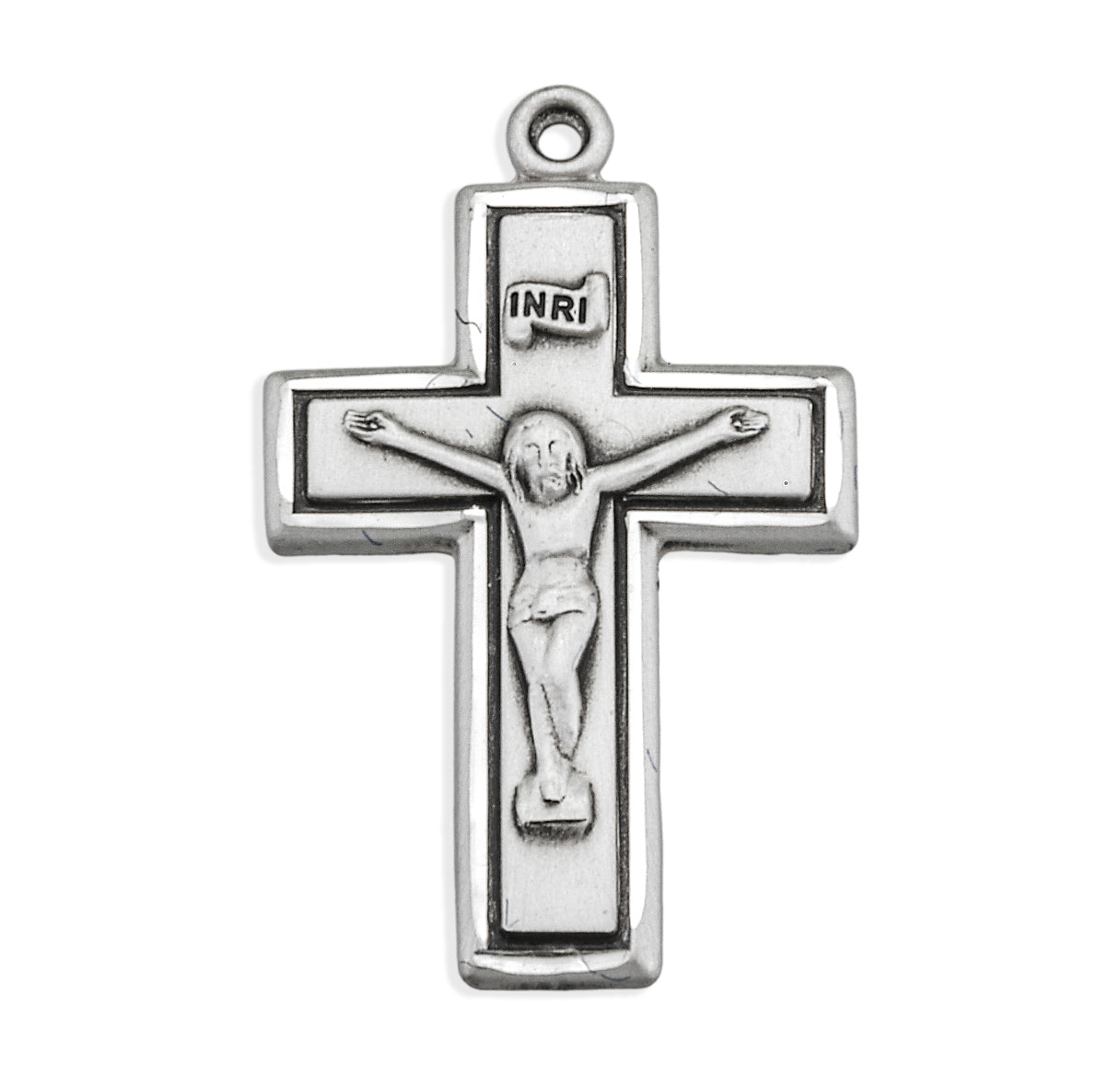 Sterling Silver Small Wide Cfx w/Border 20" Ch-Bxd