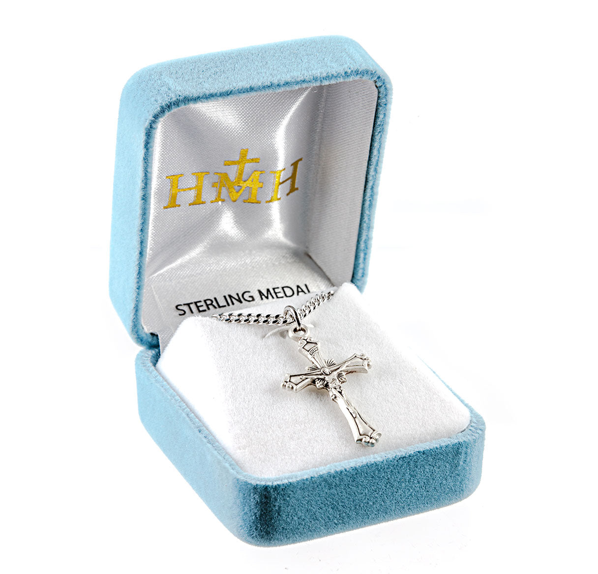 Flared Sterling Silver Crucifix