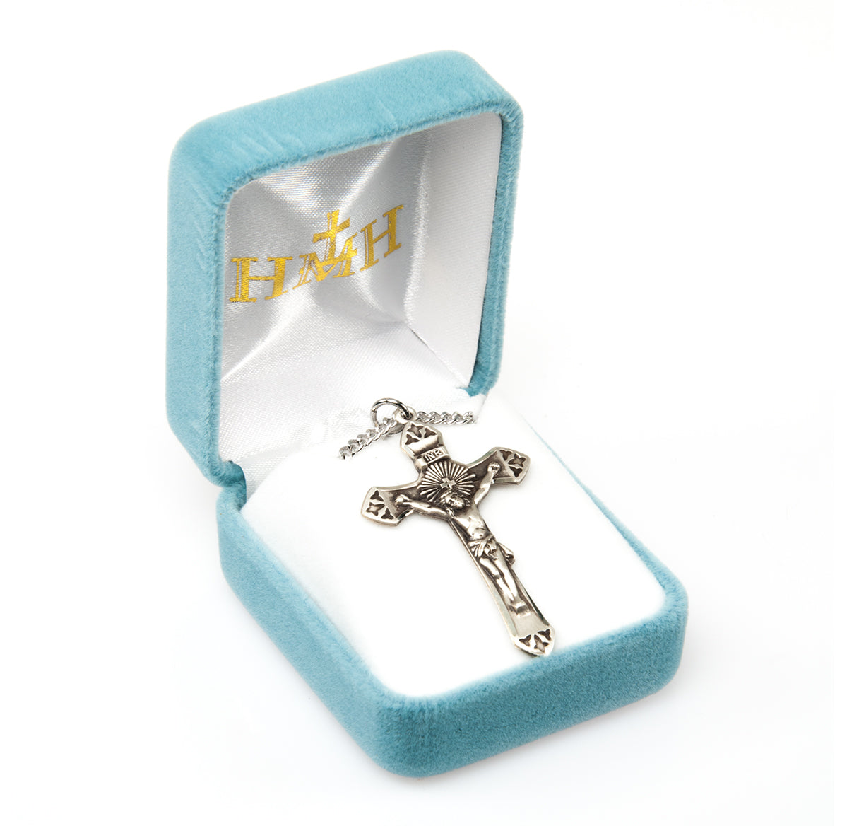 Cross Burst Sterling Silver Crucifix